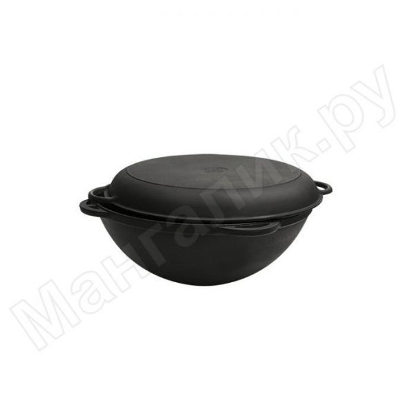 Cast iron cauldron 8L with cast iron lid-pan