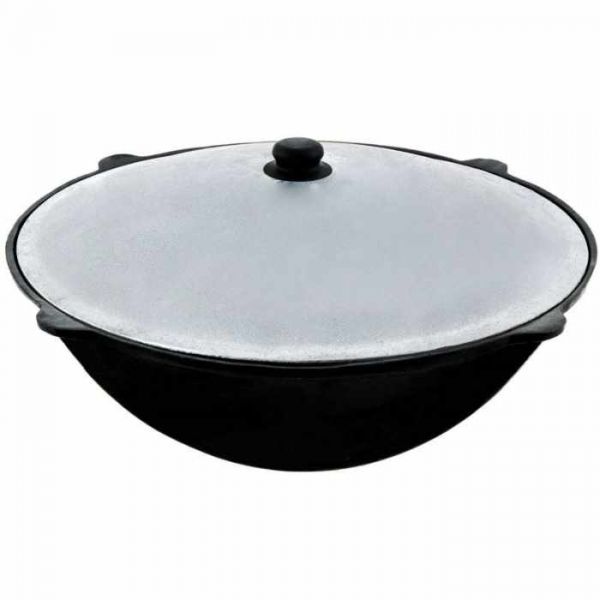 Cast iron cauldron 22l with lid (Uzbekistan)
