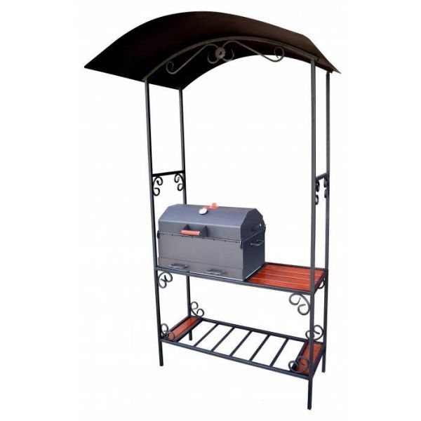 Grill-brazier MM18 with a barbecue cover and a lattice