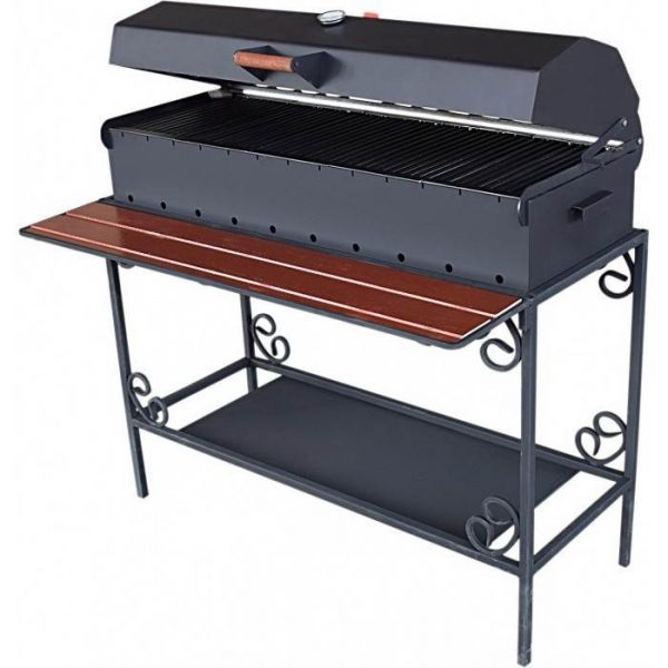 Brazier MM10 with a meter brazier, a barbecue cover and a grill grate