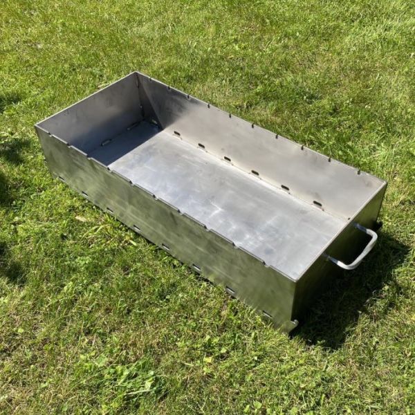 Stainless steel brazier 800x350x170 (thickness 5 mm)