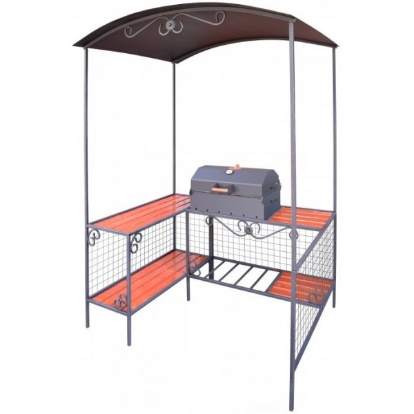 Brazier MM20 "Murom" with a barbecue cover and a grill grate