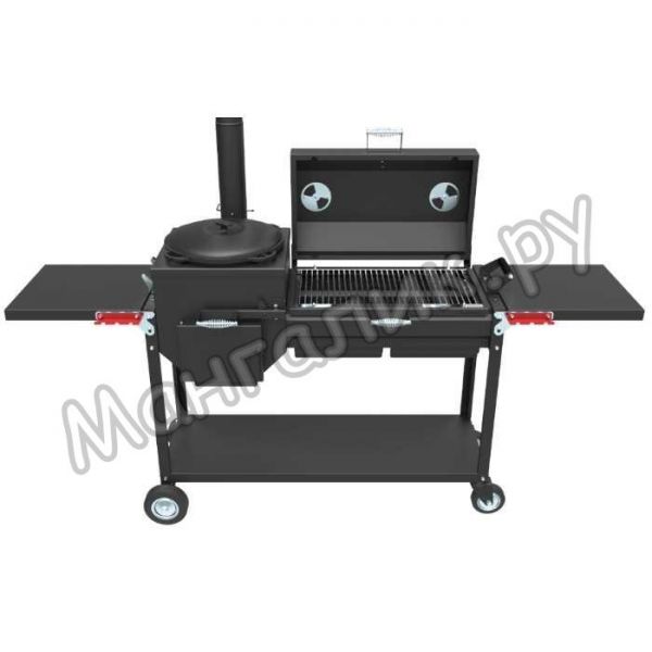 Oven-brazier Iskander 400 Comfort Air with a grill cover and a cast-iron grate