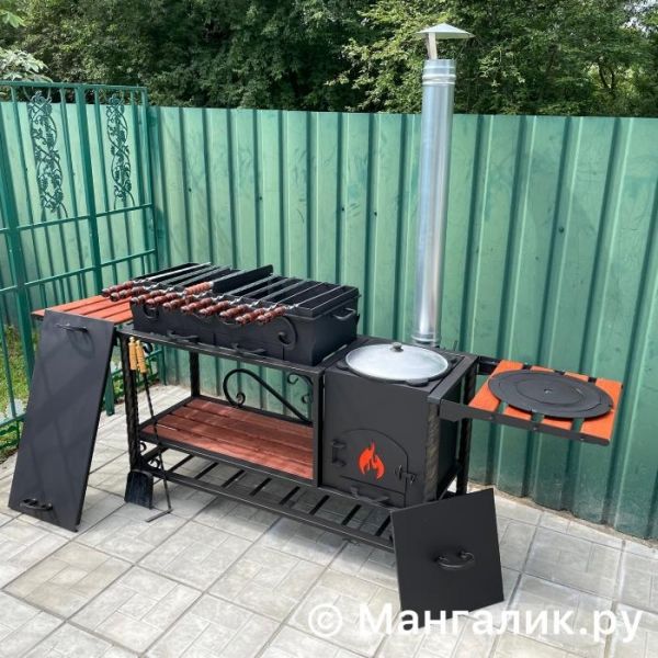 Barbecue Emperor, 80x35x17cm 5mm, with a stove for a cauldron