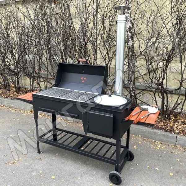 Oven-brazier PM-400, steel 5 mm, barbecue cover and grill grate