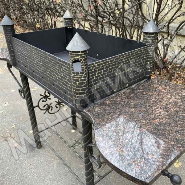 Exclusive Brazier "Fortress" with marble tables